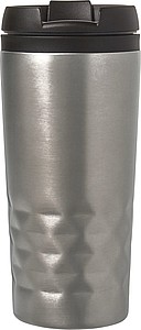 BRILON Termohrnek nerezový cestovní s plastovým víčkem, 300 ml, stříbrná - termohrnek s vlastním potiskem