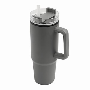 KEFALON Dvoustěnný XXL hrnek, 900 ml, šedá - termohrnek s vlastním potiskem